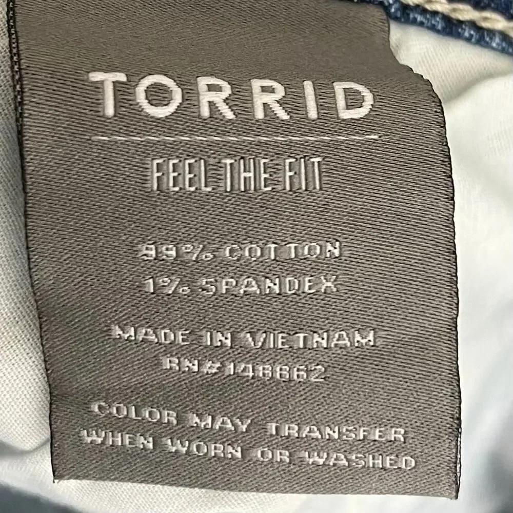 torrid Size 18 Medium Dark Wash Boyfriend Straight Vintage Stretch Mid-Rise Jean - Picture 12 of 13